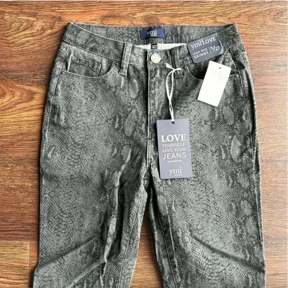 NEW YMI Jeans in Snakeskin Print | Animal Print | Snakeskin Pants | Snakeskin